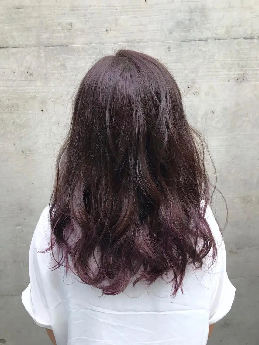 セミロング カラー グラデーションカラー 色落ちまでキレイに！ ！女性サロンのヘアスタイル