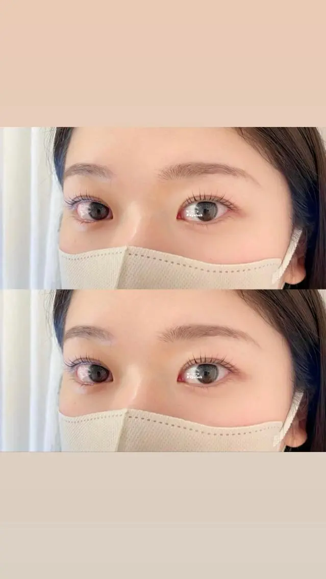 セミロング カラー パーマ ヘアアレンジ メンズ キッズ ネイル マツエク・マツパ アイブロウ 下まつげエクステ くせ毛 𝑹 eyelashのマツエク・マツパデザイン