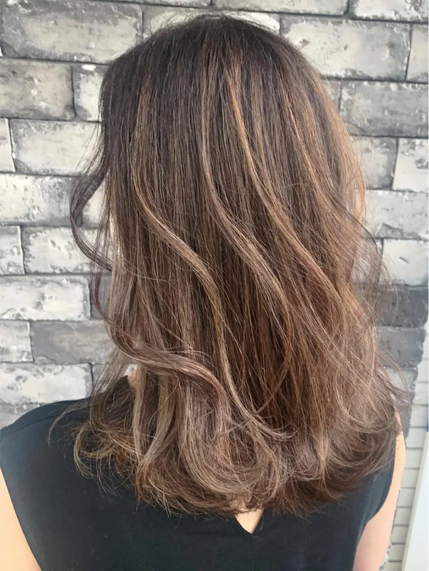セミロング カラー ベージュカラー ❤️千葉県代表❤️ 店長❤️柿本翔一朗のヘアスタイル