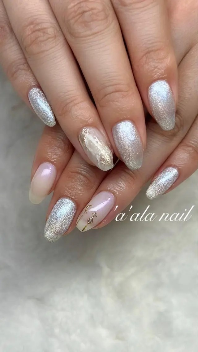 ネイル アートネイル マグネットネイル ワンカラーネイル 'a'ala nailのネイルデザイン