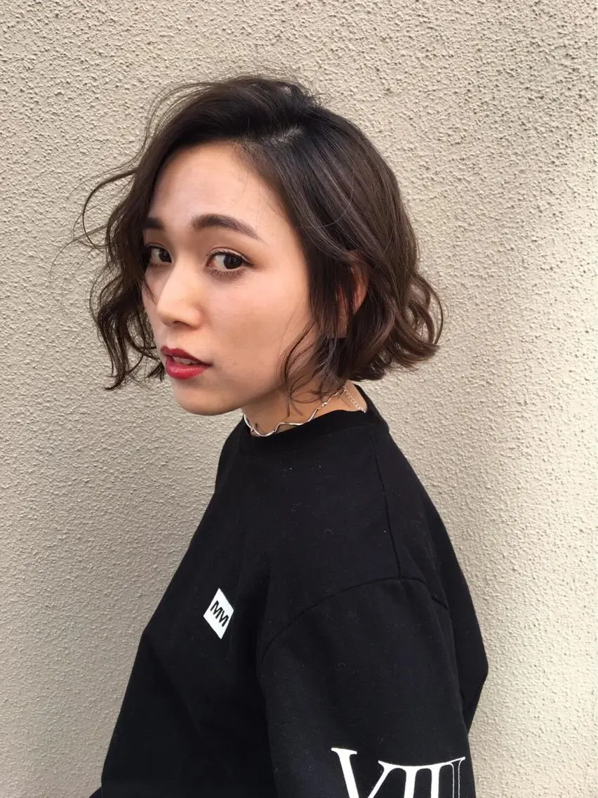 ミディアム カラー 切りっぱなしボブ ボブ Teramura Kaoriのヘアスタイル
