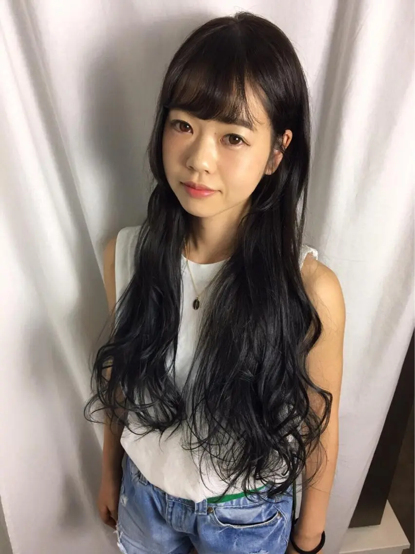 ロング カラー アディクシーカラー ブルーカラー ブルーグレー ブルーグレージュ グレージュ 🌈限定価格🌈 鈴木　瑛輔のヘアスタイル