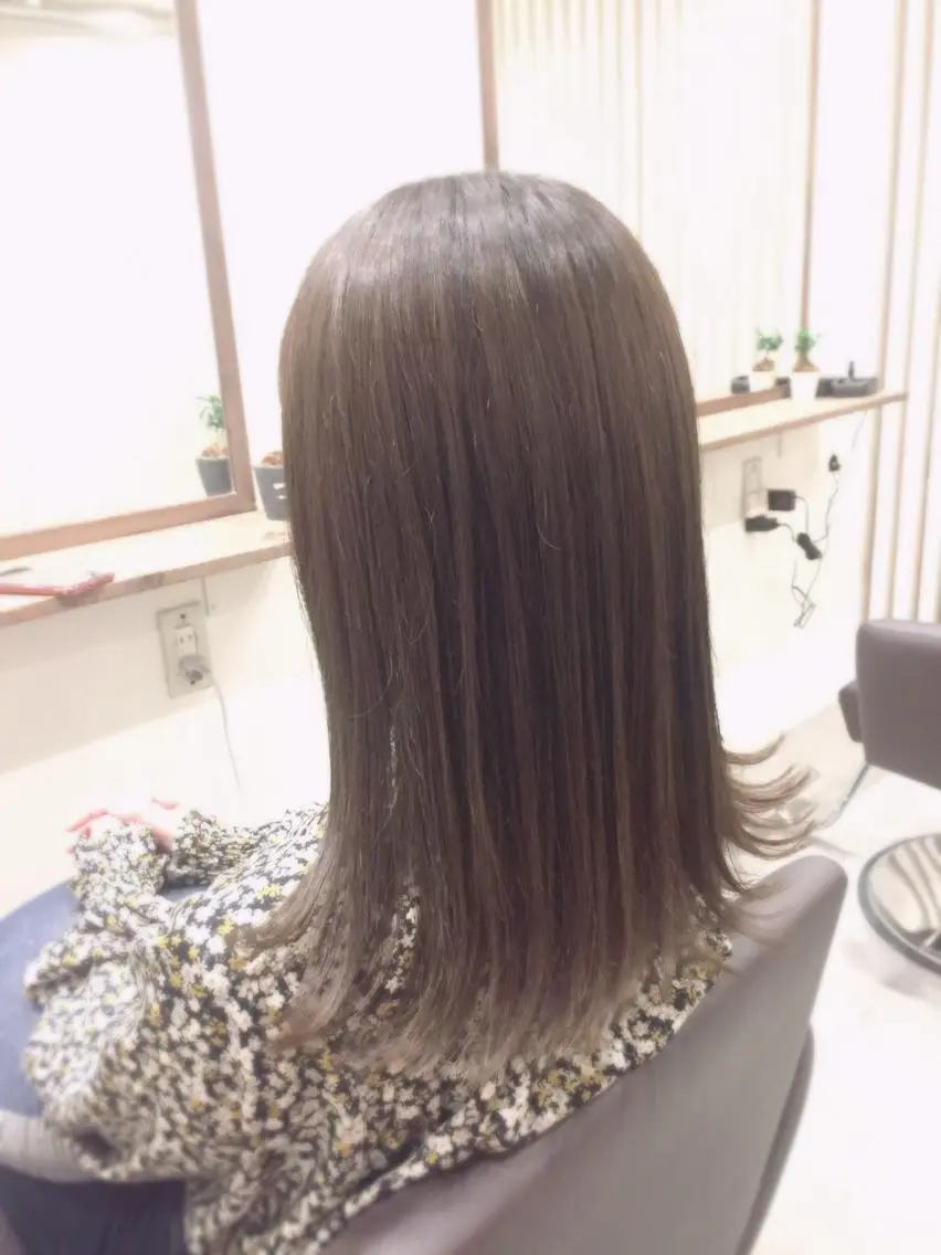 セミロング 外国人風カラー 撮影モデル募集中☆ オグリヤスエのヘアスタイル