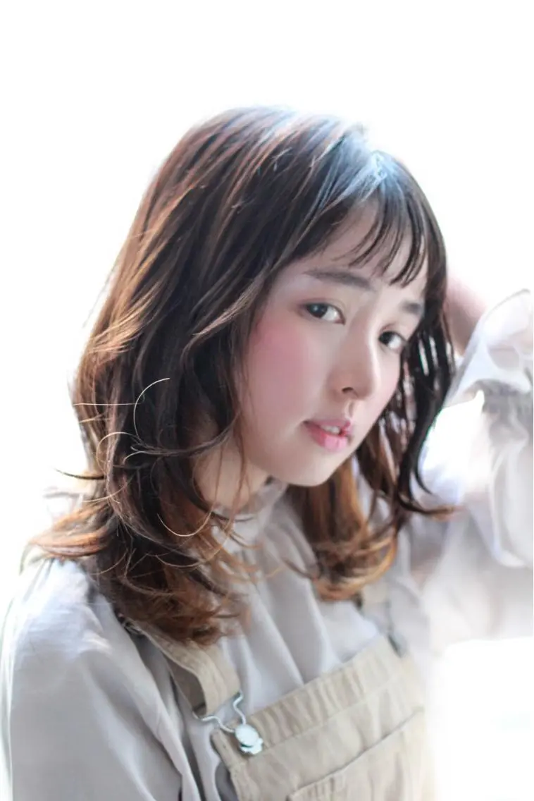 ミディアム ボブレイヤー ミディアムレイヤー ボブ レイヤーカット 【乾かすだけの感動】 松田創太のヘアスタイル