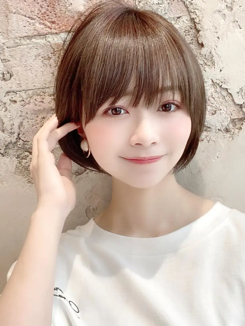 ショート ショートボブ 丸みショート ボブ ショートヘア 新宿　ショート・ボブ カットモデル募集のヘアスタイル