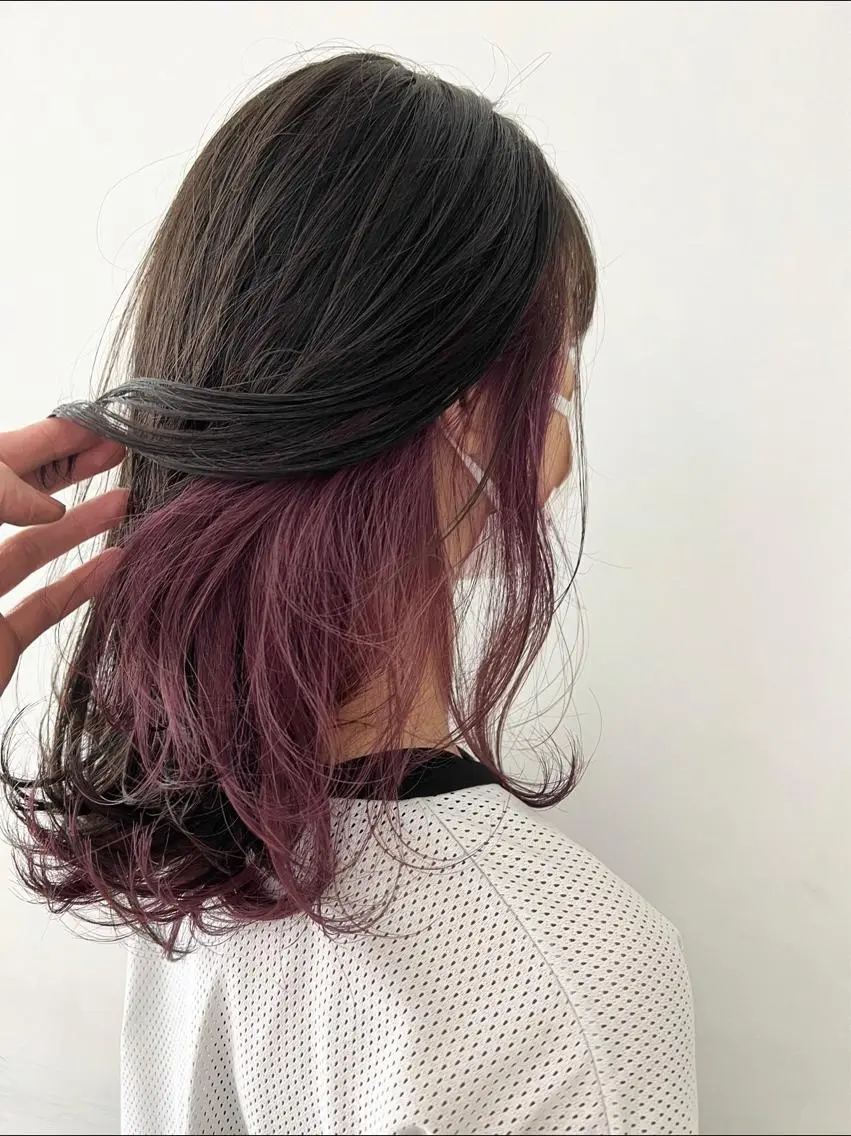 ミディアム 髪質改善 韓国風ヘア ヘアカラー トリートメント newi ナカノのヘアスタイル