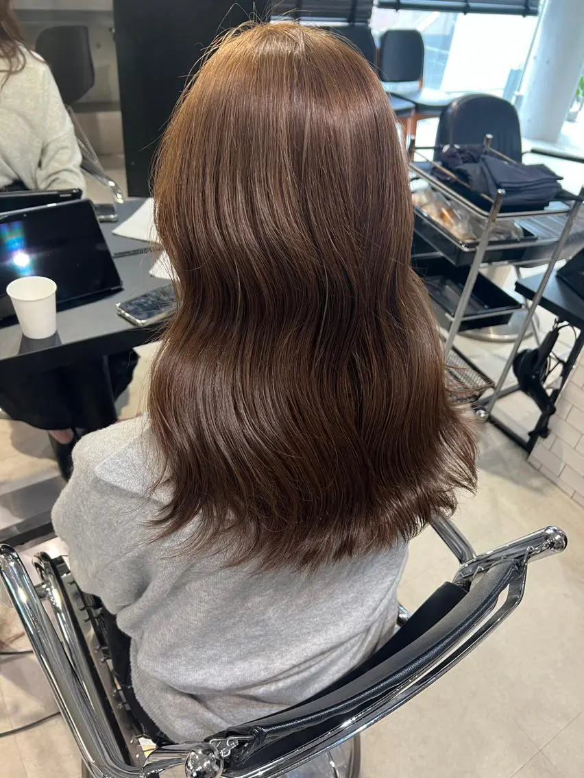 ロング カラー カット ヘアカラー トリートメント 赤みゼロ/透明感 カラー🌿KANTAのヘアスタイル