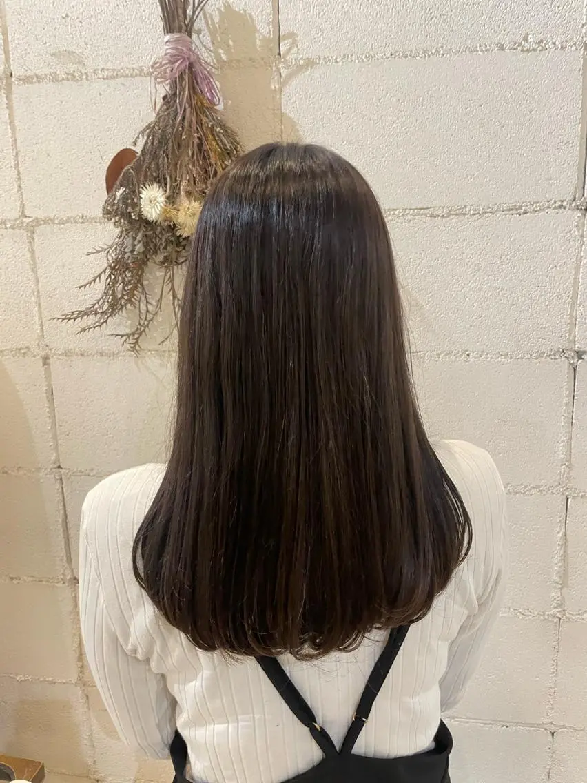 ロング カラー 透明感カラー ヘアカラー トリートメント いまじゅく あおいのヘアスタイル
