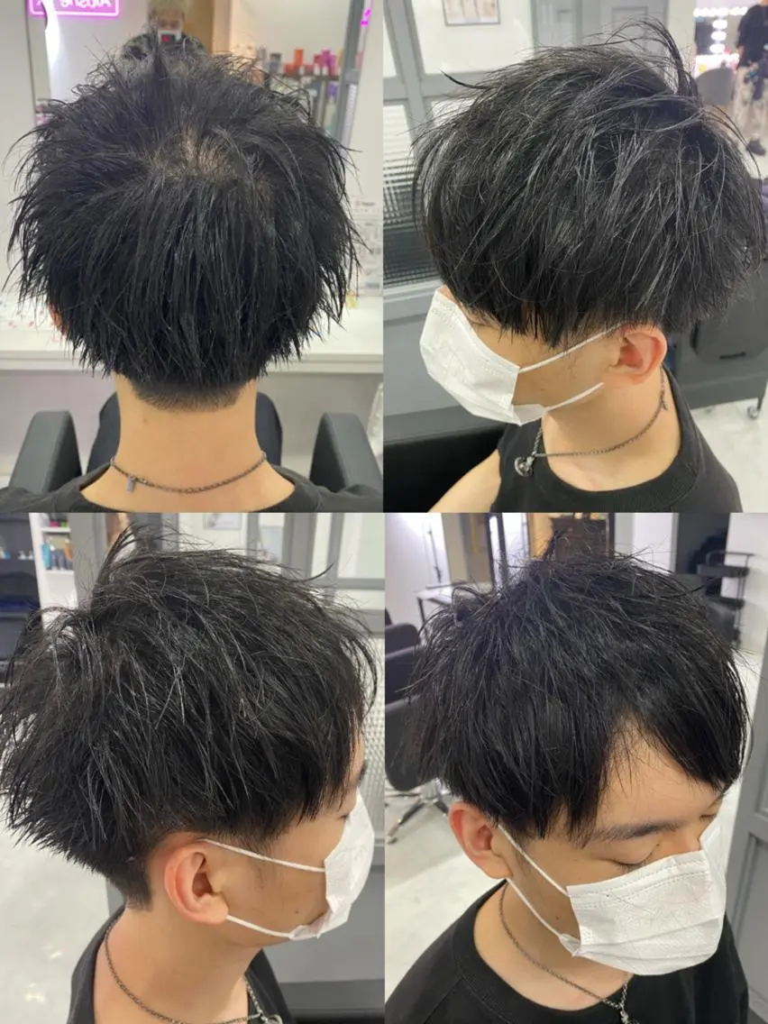 ショート カラー パーマ ヘアアレンジ メンズ カット 🔥メンズパーマ 特化 渡辺一翔のヘアスタイル