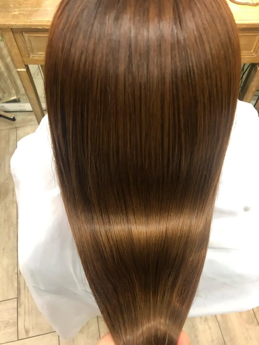 ロング トリートメント 酸熱トリートメント ❤︎大人シック ベージュrihoのヘアスタイル