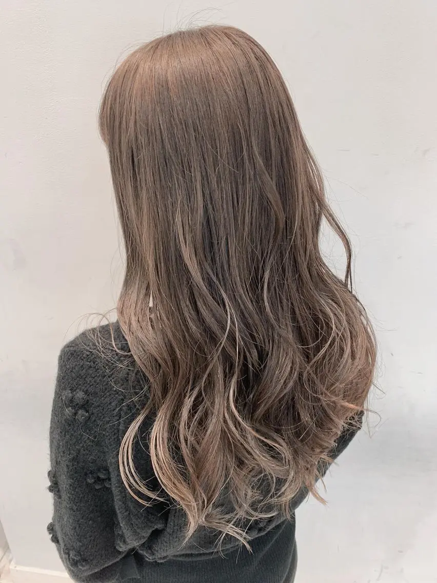 ロング カラー アッシュ カット ヘアカラー トリートメント 🦖鶴岡 香純🦖のヘアスタイル