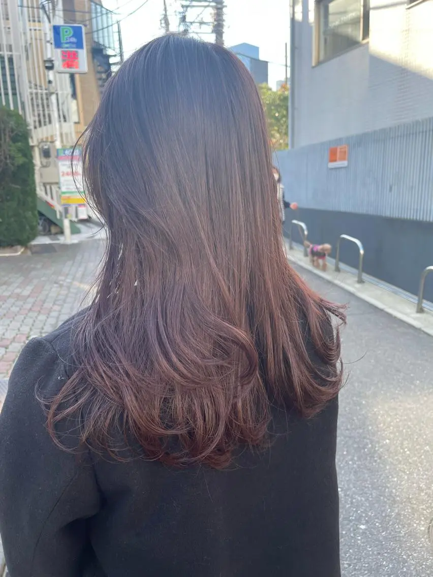 セミロング カラー ラベンダーカラー ヘアカラー トリートメント ヘッドスパ 透明感/レイヤー スタイル🤎mamiのヘアスタイル