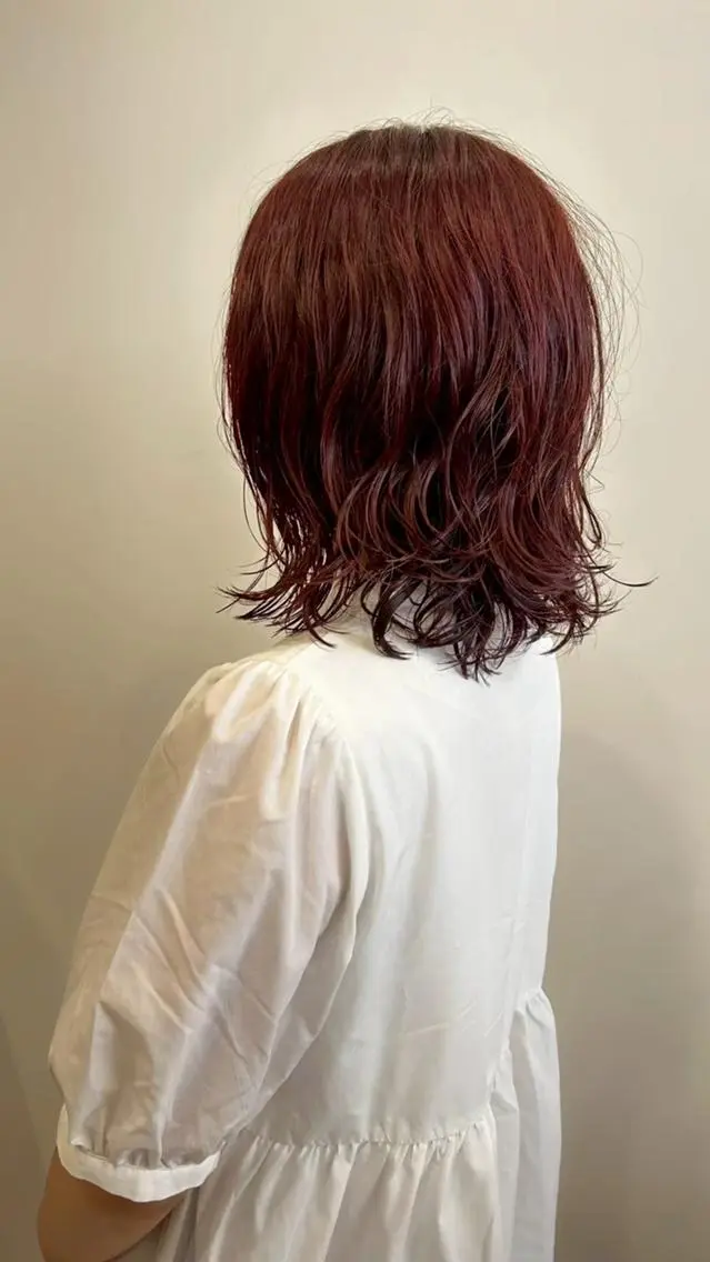 パーマ セミロング パーマ特化✨/肥後 有紗のヘアスタイル