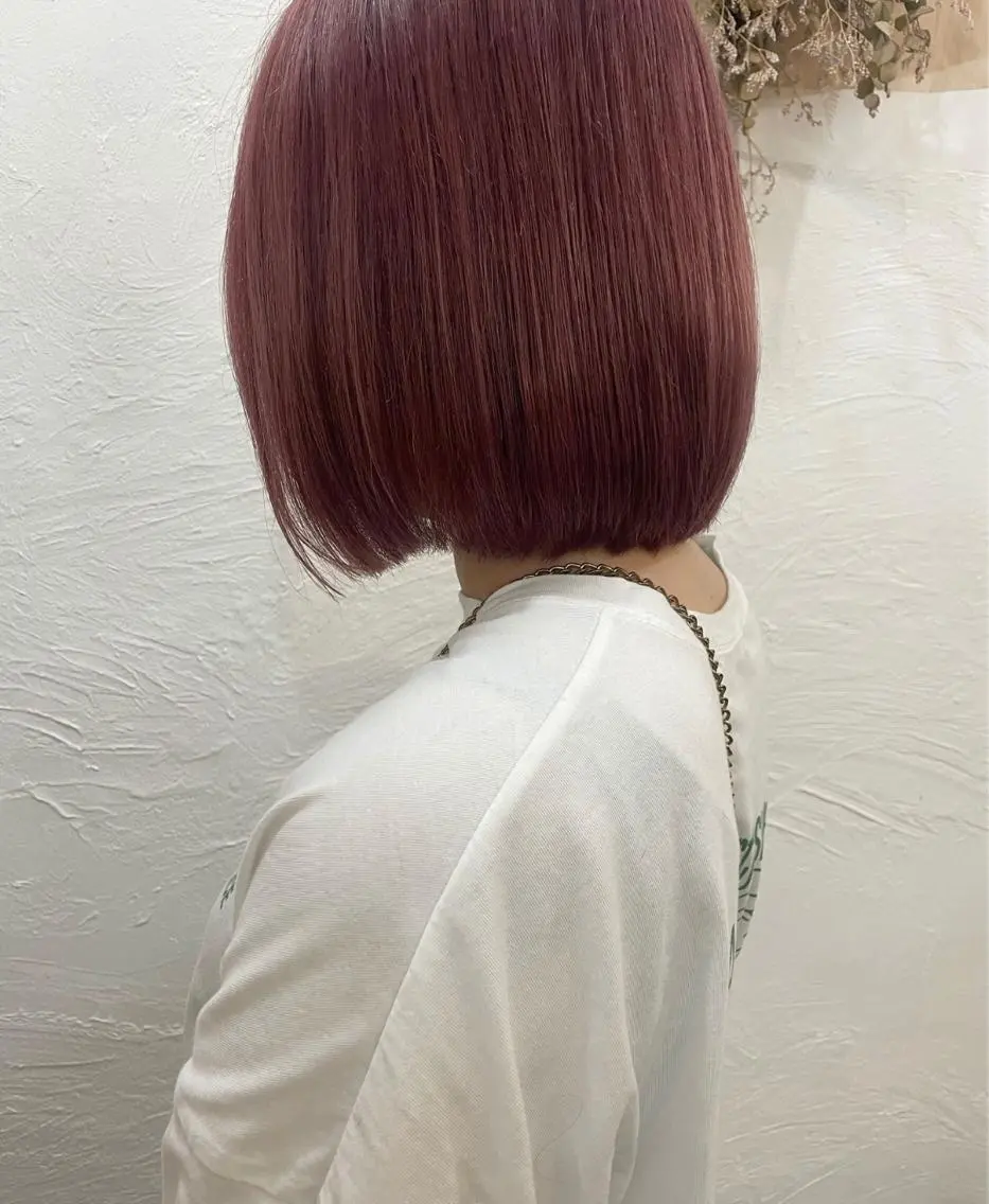 ミディアム カラー ラベンダーカラー ラベンダーピンク ピンクカラー 河野 満月のヘアスタイル