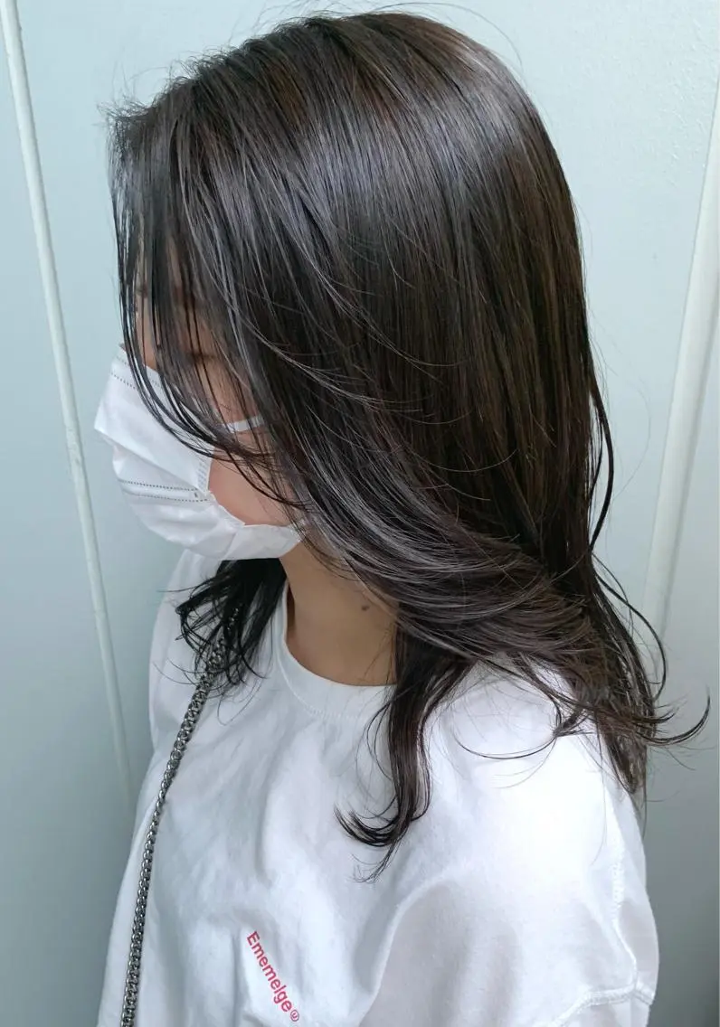 ミディアム カラー カット ヘアカラー トリートメント 明治神宮前 NANAMIのヘアスタイル