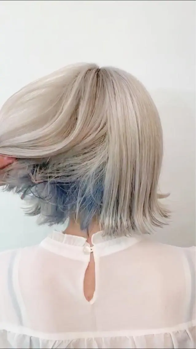 ミディアム カラー レイヤー・ブリーチ kiyotoshiのヘアスタイル