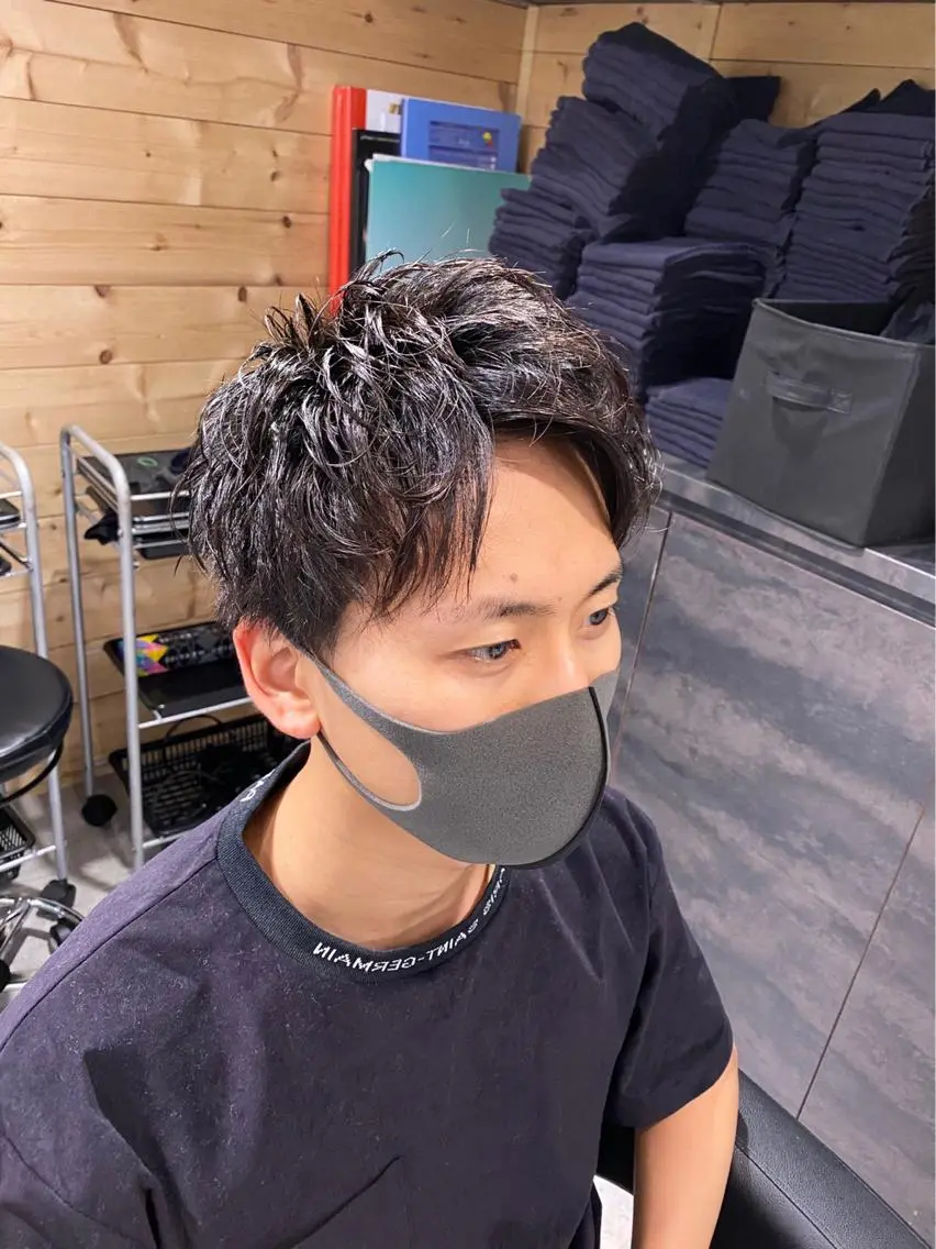 ミディアム カラー ヘアアレンジ ヘアカラー トリートメント ヘッドスパ ヘアセット ✨【公式】渋谷メンズ サロン BLUCK✨のヘアスタイル
