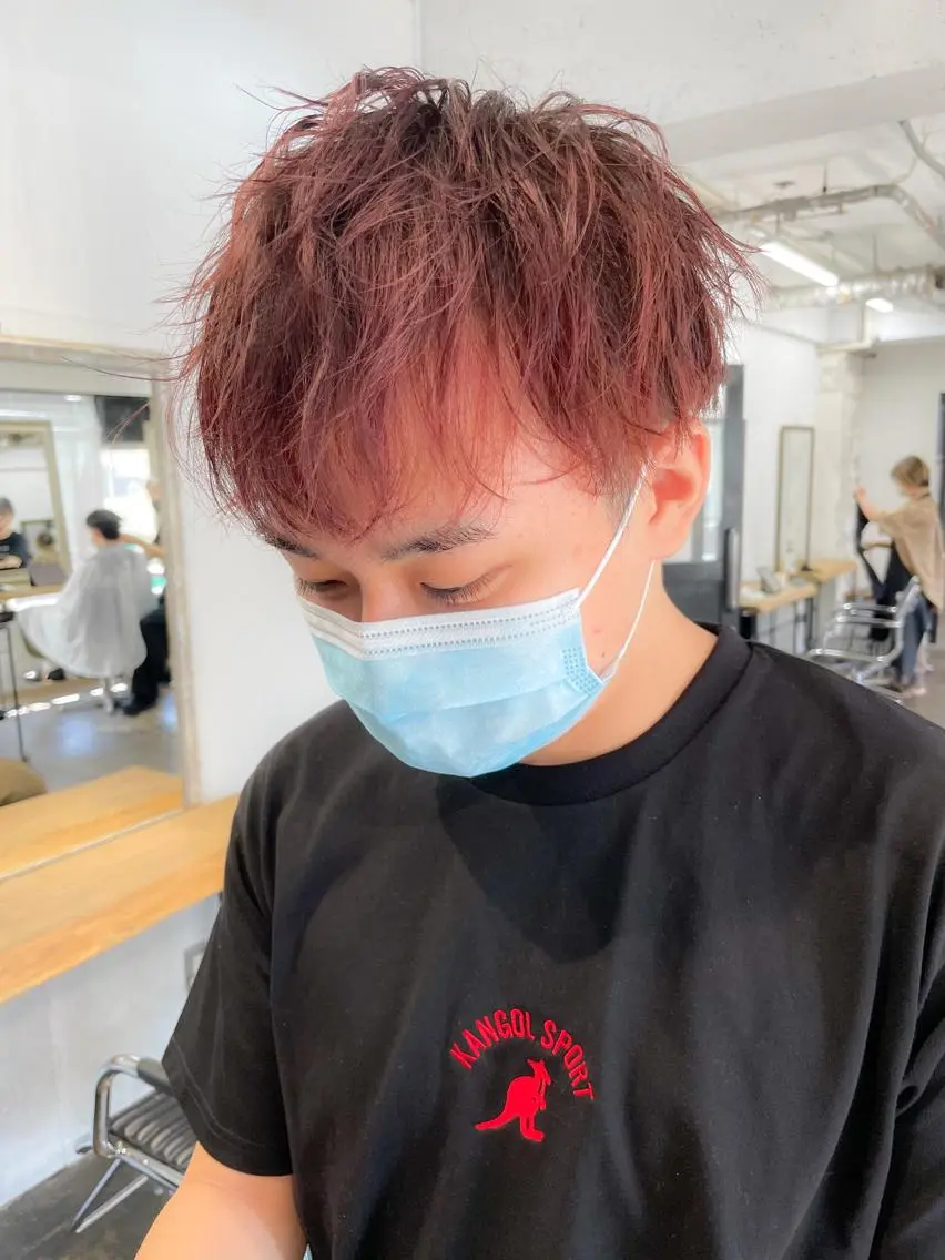 ショート カラー メンズ メンズパーマ メンズ特化ryoのヘアスタイル