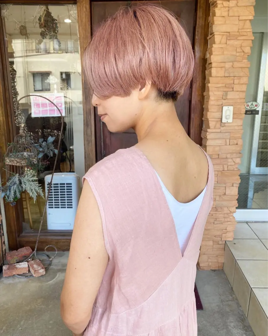ショート カラー イルミナカラー カット ヘアカラー grand juteのヘアスタイル