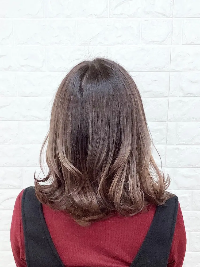 ミディアム カラー 髪質改善縮毛矯正 美容師✂️山崎竜二のヘアスタイル