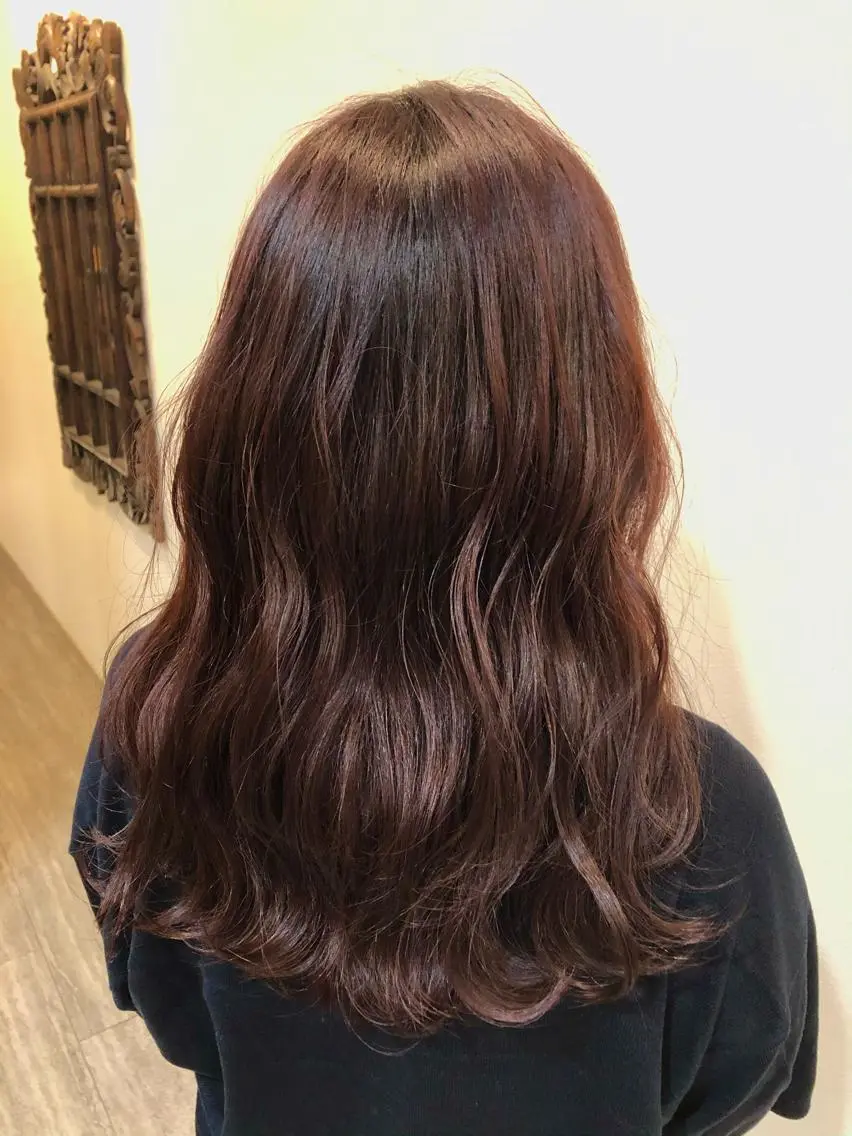 セミロング カラー カット ヘアカラー トリートメント 森田 真由のヘアスタイル