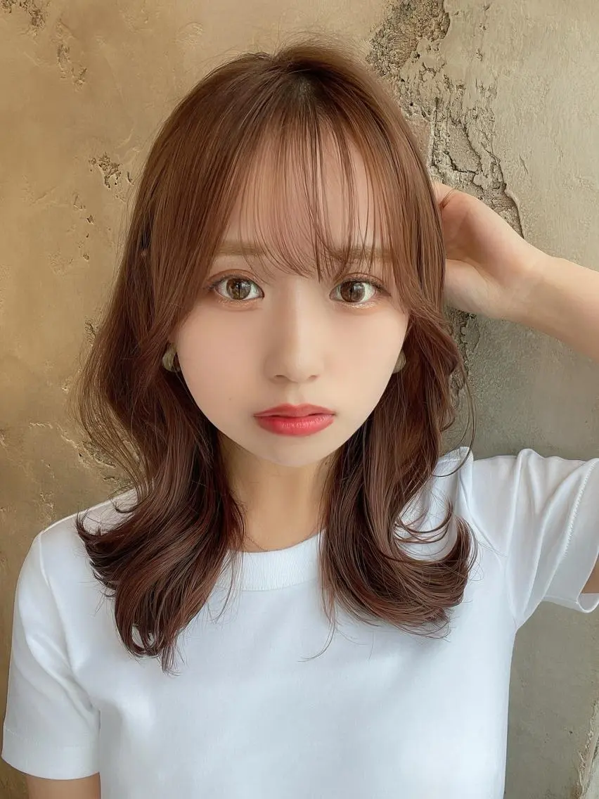 セミロング カット ヘアカラー トリートメント モテ髪🤍こなれヘア 藤山裕大のヘアスタイル