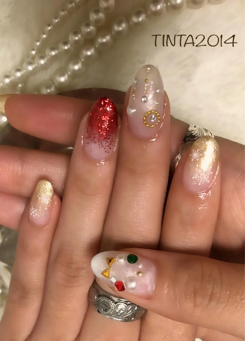 ネイル 冬ネイル クリスマス 馬場 典子のネイルデザイン
