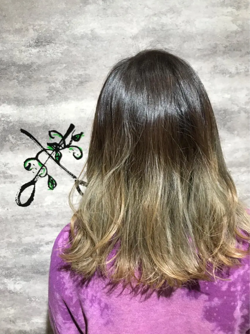 ミディアム カラー ベージュカラー シルバー シルバーベージュ 🫟Blanco🫟 Color&Careのヘアスタイル