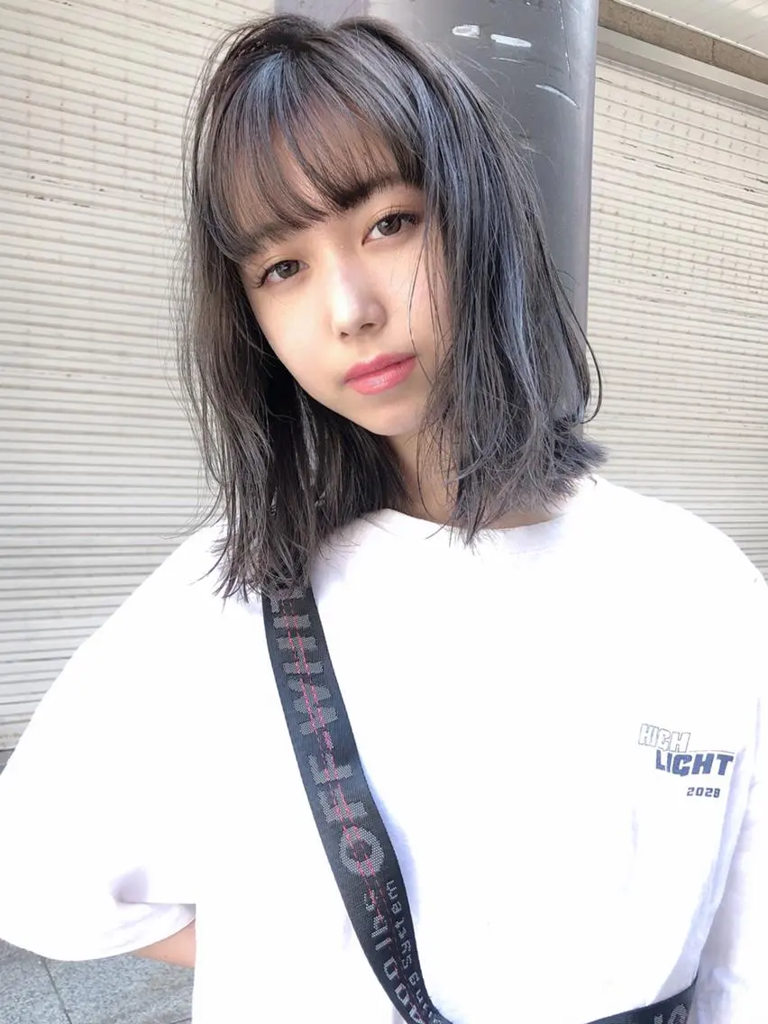 ミディアム カラー ヘアアレンジ パーマ ボブ ITbyALBUM 浦和店のヘアスタイル