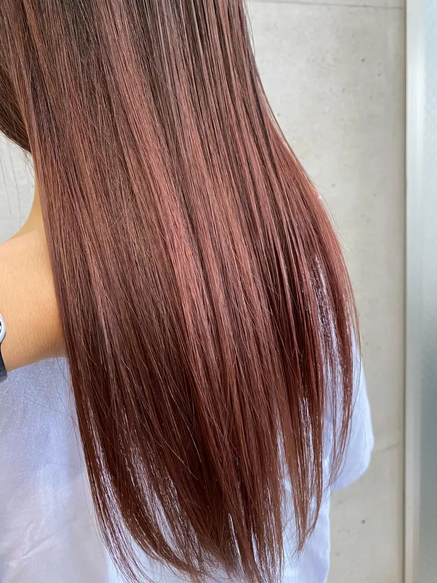 ロング カラー ピンクカラー 大栗 佑也  髪質改善のヘアスタイル