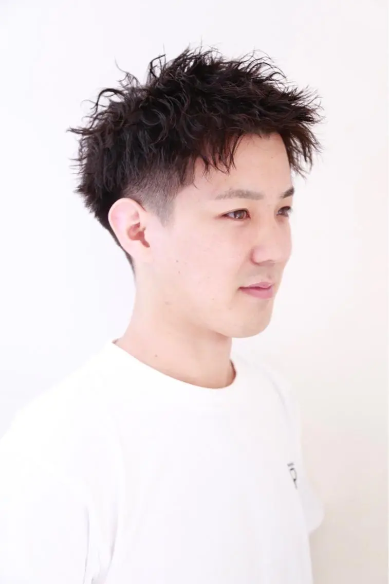 ショート パーマ メンズ パーマ 石倉 真のヘアスタイル