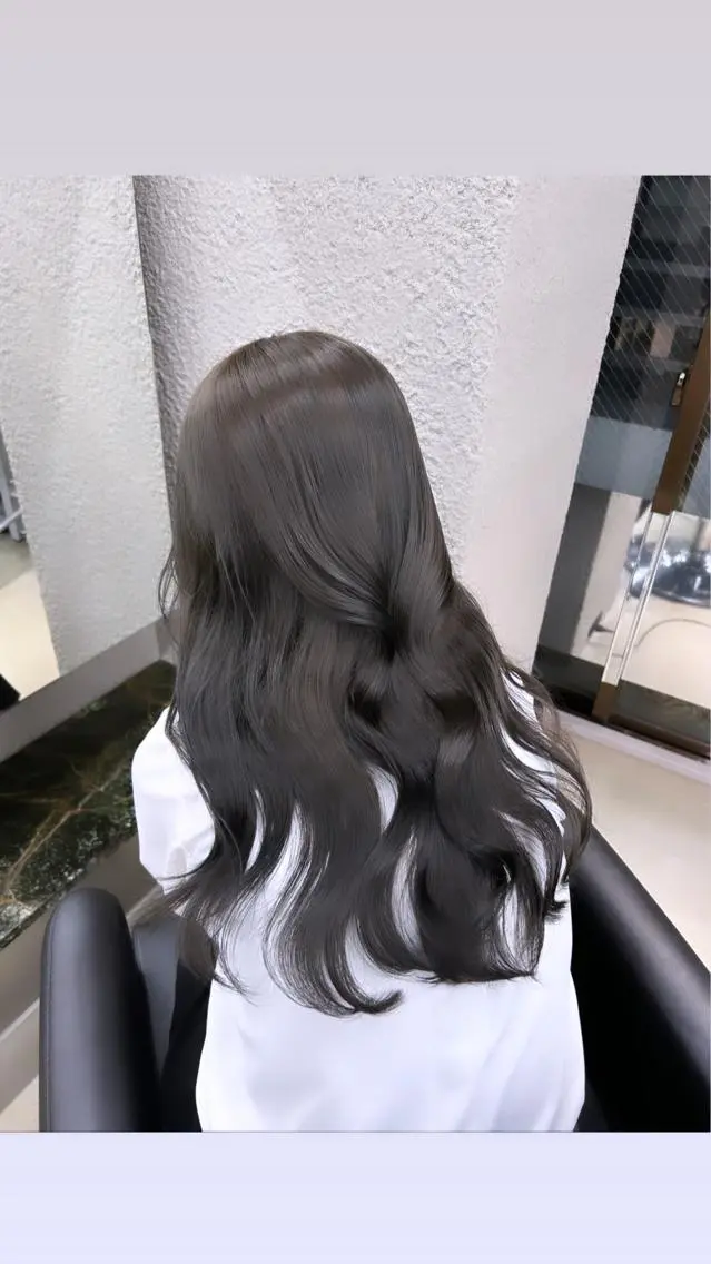 ロング カラー 透明感カラー 韓国風ヘア ヘアカラー トリートメント ヘアセット 渋谷/原宿♡PELE 縮毛矯正/ストレートのヘアスタイル