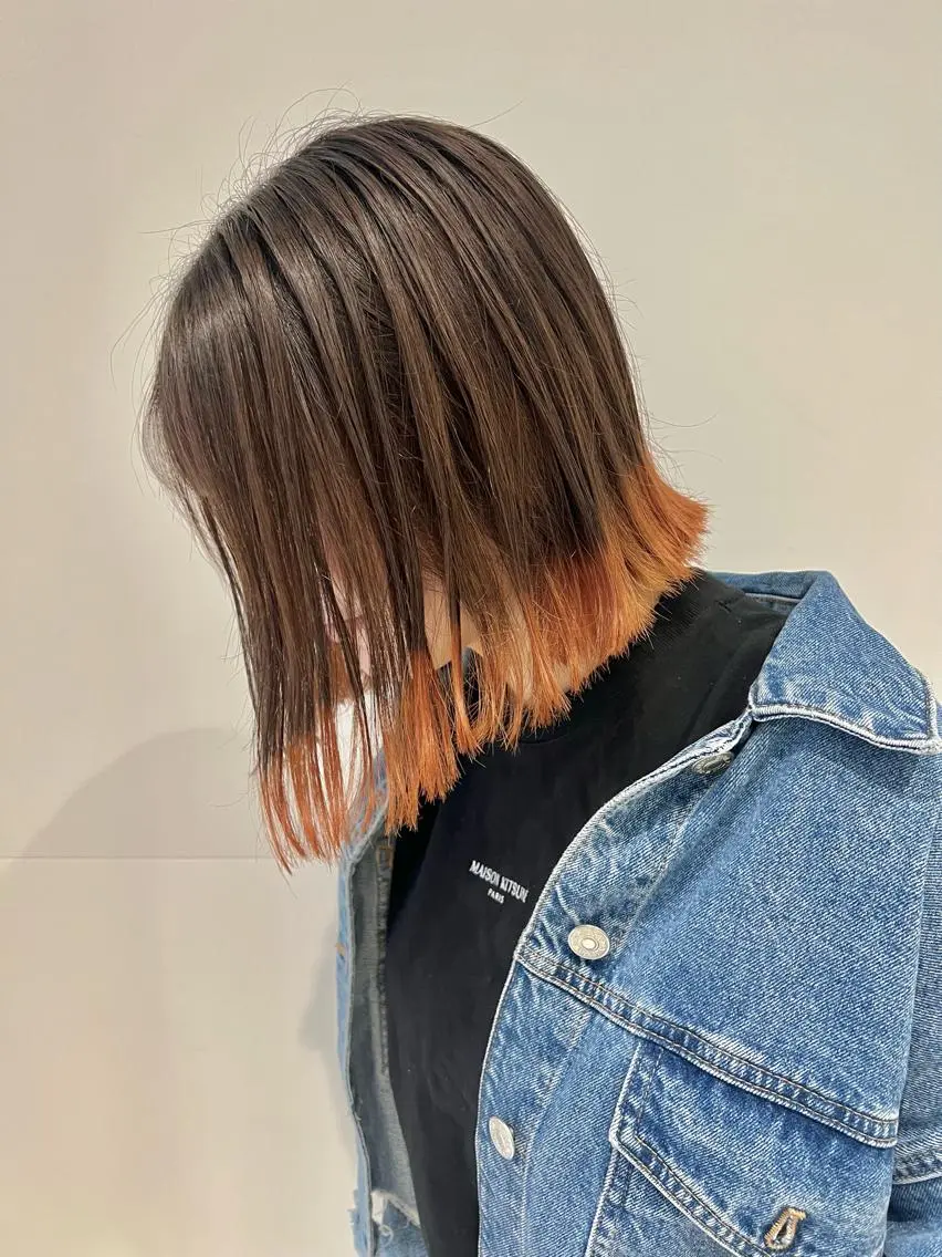 ミディアム カラー ヘアカラー トリートメント 宮永 智香のヘアスタイル