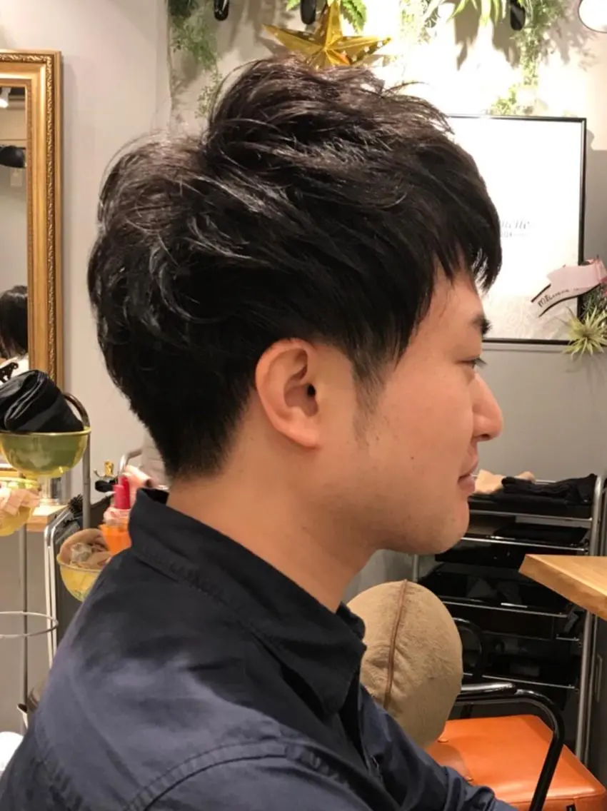ショート パーマ メンズ 個室で似合わせ好印象 🧡外山弥千代のヘアスタイル