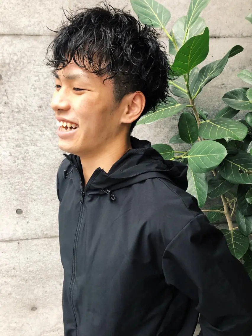 ショート カット パーマ メンズ特化美容師 ハスイルイのヘアスタイル