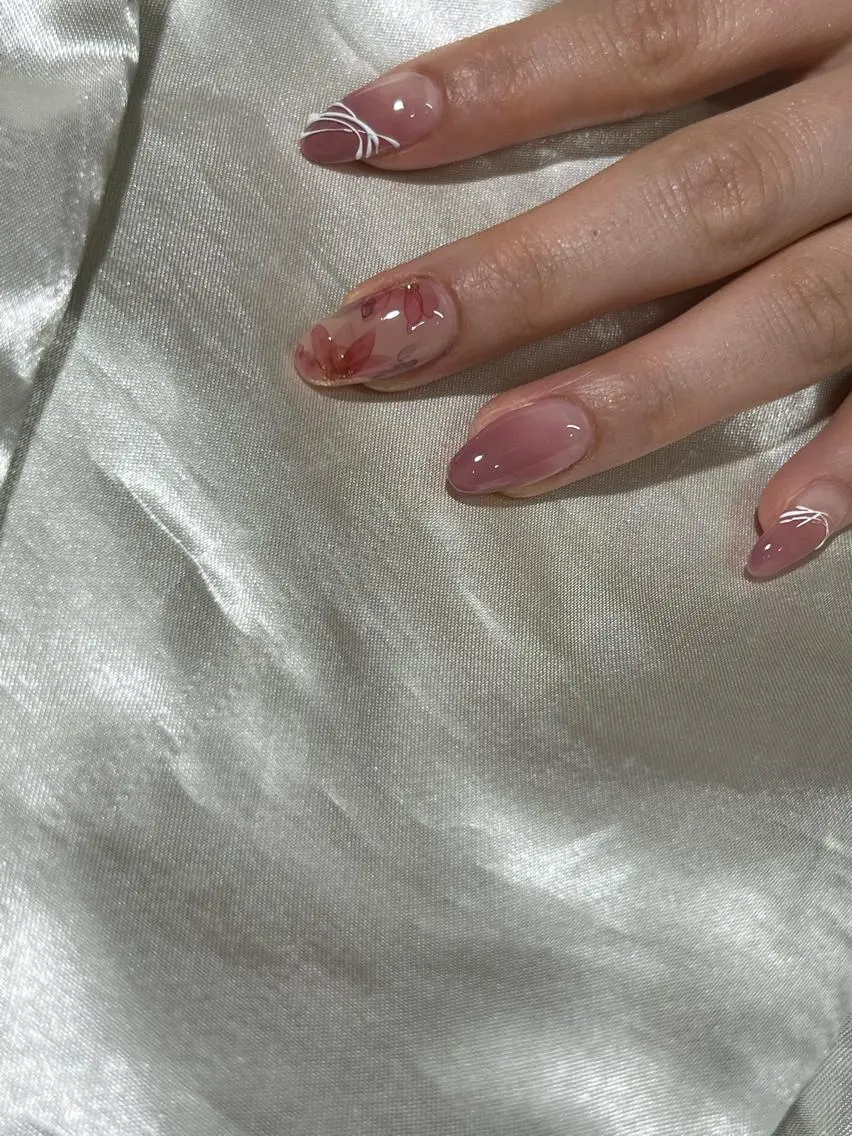 ネイル フラワーネイル 持ち込み ニュアンスネイル Charme. NOBUKOのネイルデザイン