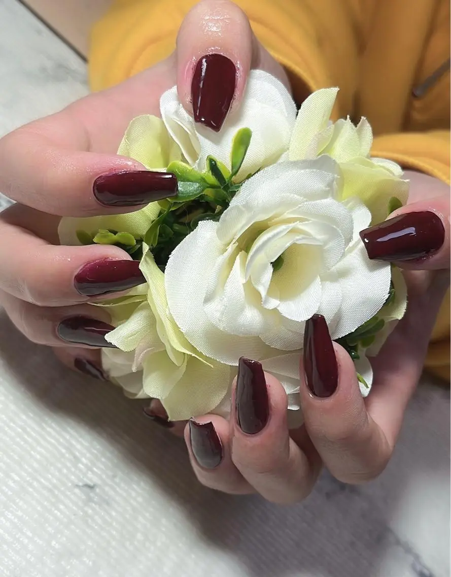 ネイル ボルドー ワンカラーネイル Mimi Nailのネイルデザイン