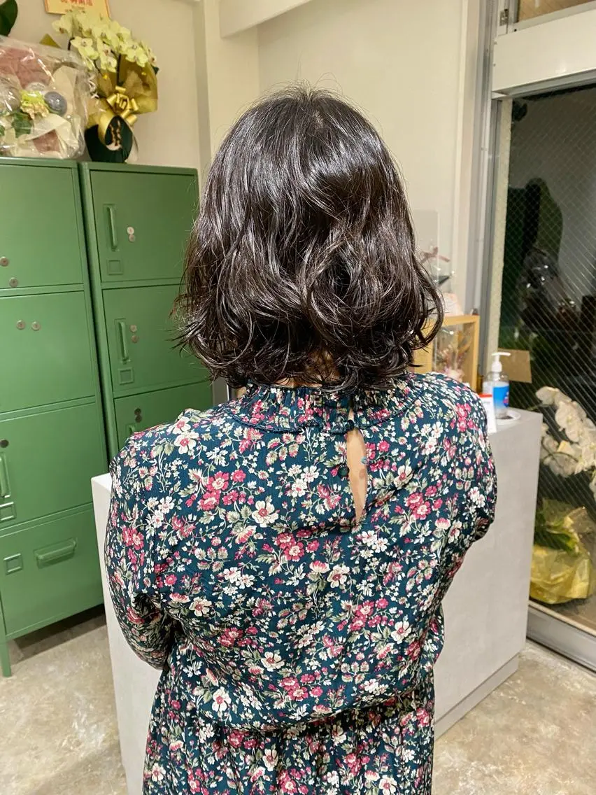 ミディアム Sabby氏川洸希 パーマのヘアスタイル