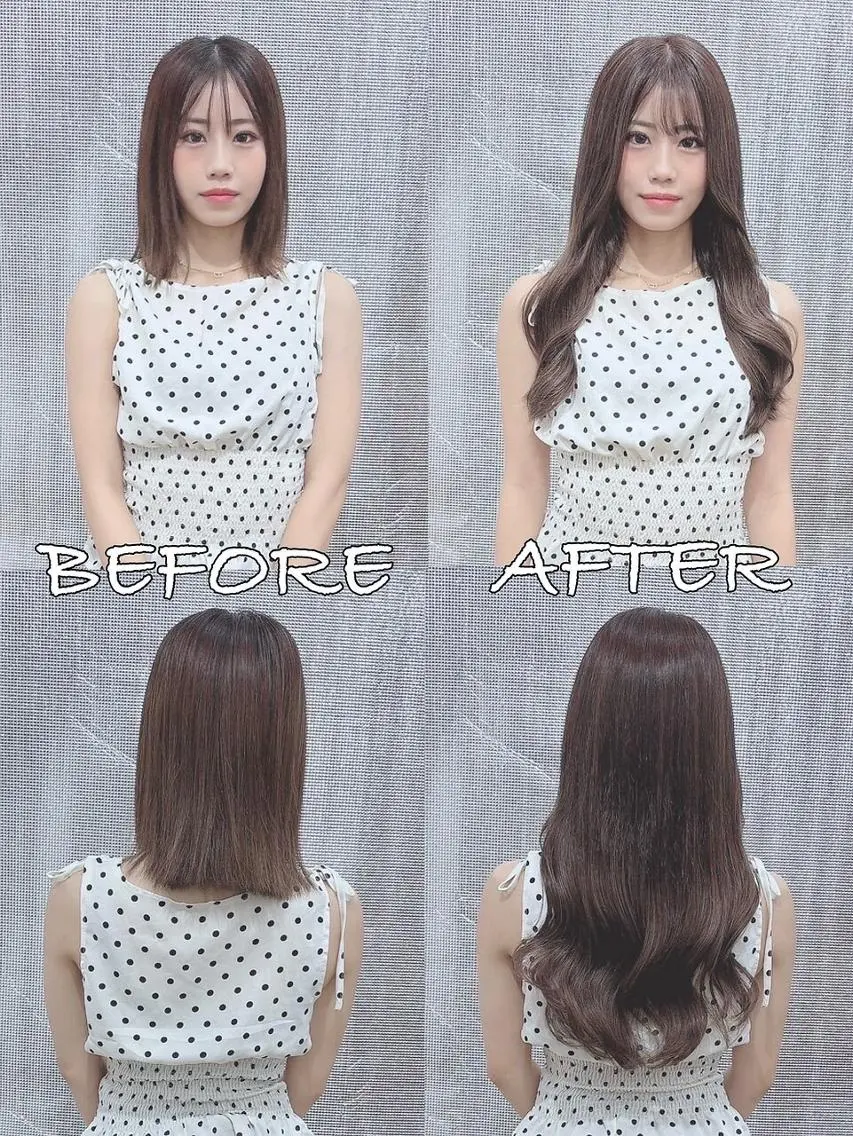 ロング カラー ヘアアレンジ シールエクステ バレイヤージュ ブリーチ ケアブリーチ ダブルカラー LIP 大阪本店 エクステ MISAのヘアスタイル