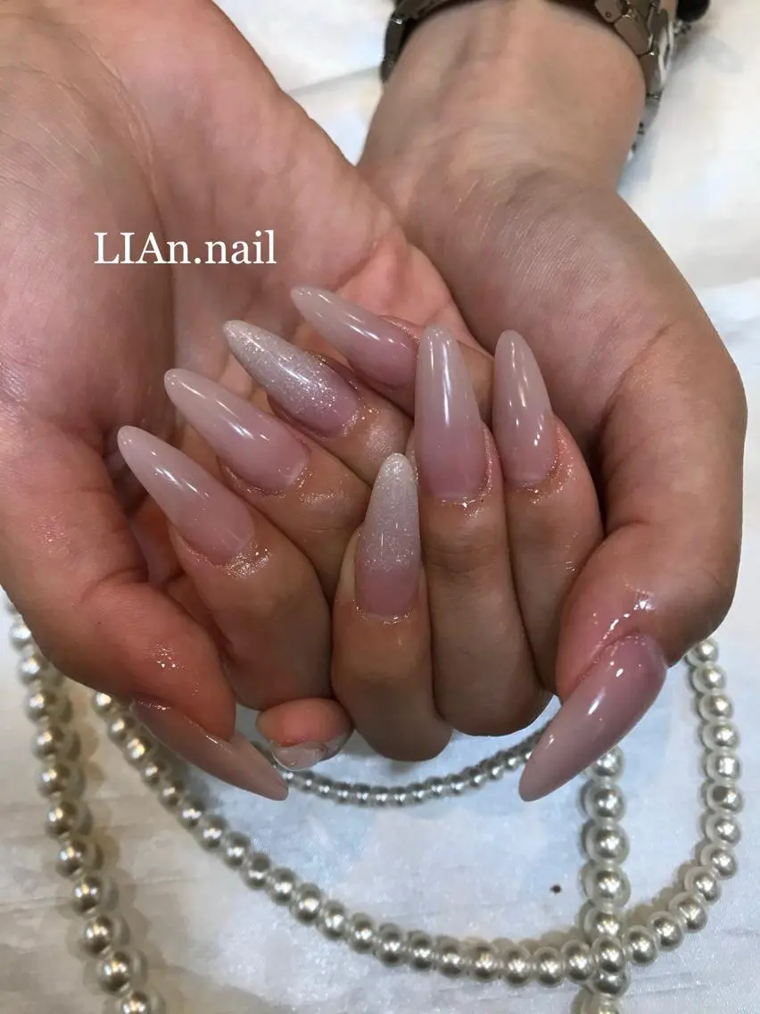 ネイル グラデーション スカルプネイル Lian nailのネイルデザイン