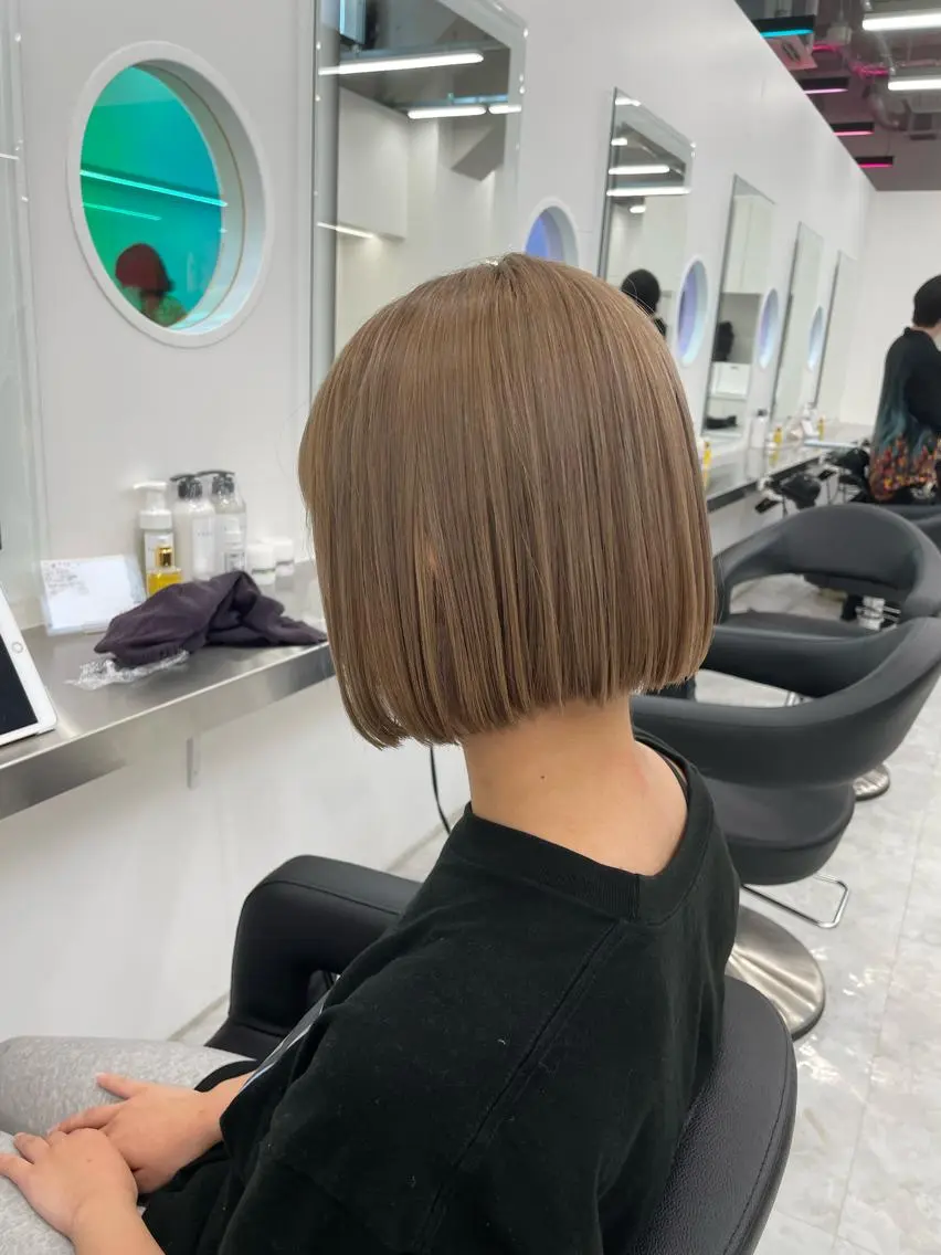 ミディアム ヘアアレンジ カット 縮毛矯正 トリートメント 縮毛矯正/髪質改善/ ブリーチ毛/木元渓太のヘアスタイル
