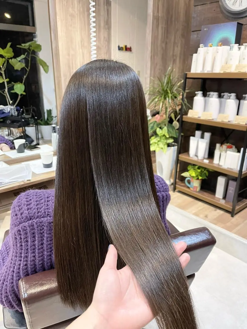 ロング カラー トリートメント 髪質改善で 憧れの潤艶美髪にのヘアスタイル