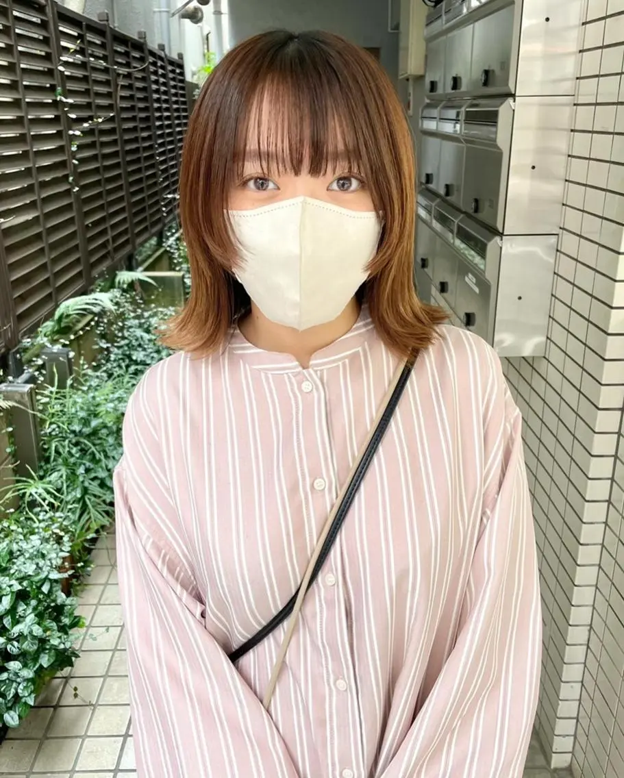 ショート カラー パーマ 切りっぱなしボブ 前下がりボブ ショートボブ 黒髪 デザインカラー 髪質改善 縮毛矯正/ レイヤー/銀座/本木のヘアスタイル