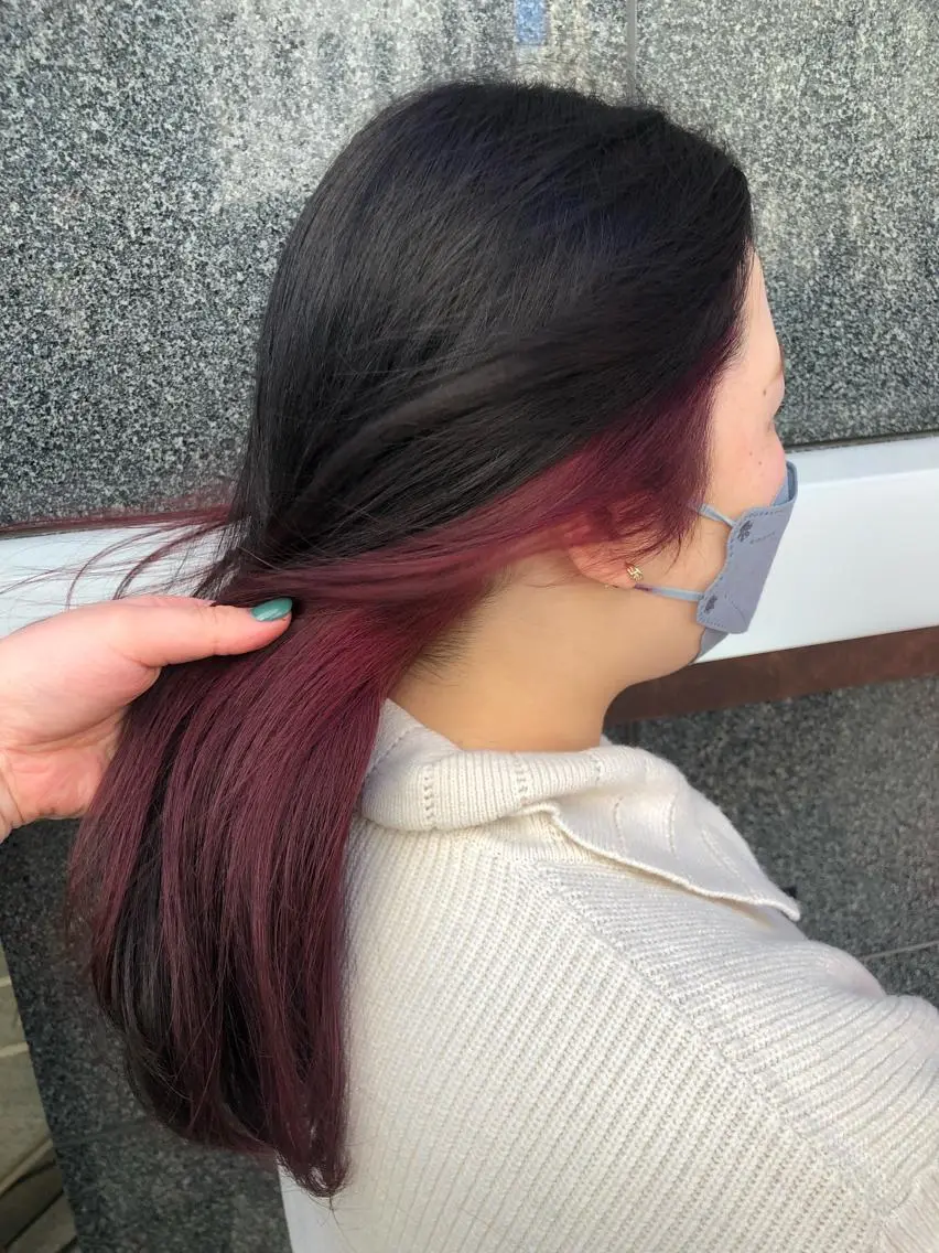 ロング カラー ヘアカラー トリートメント ヘアセット 韓国/インナーカラー 🍑YUI🍑のヘアスタイル
