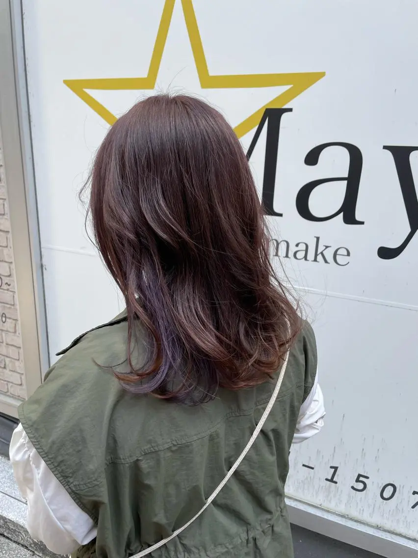 ミディアム ラベンダーブラウン ❄️薄 仁❄️のヘアスタイル