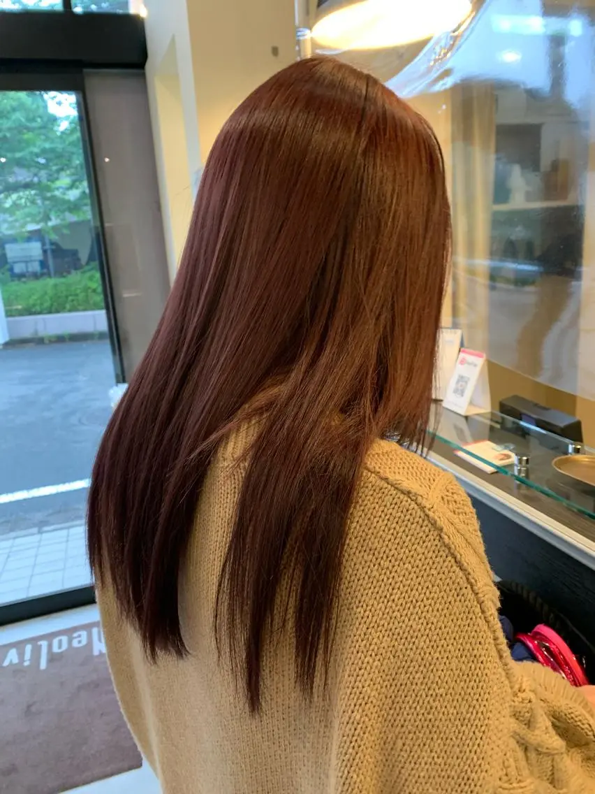 セミロング カラー 💖クボ モモ💖のヘアスタイル