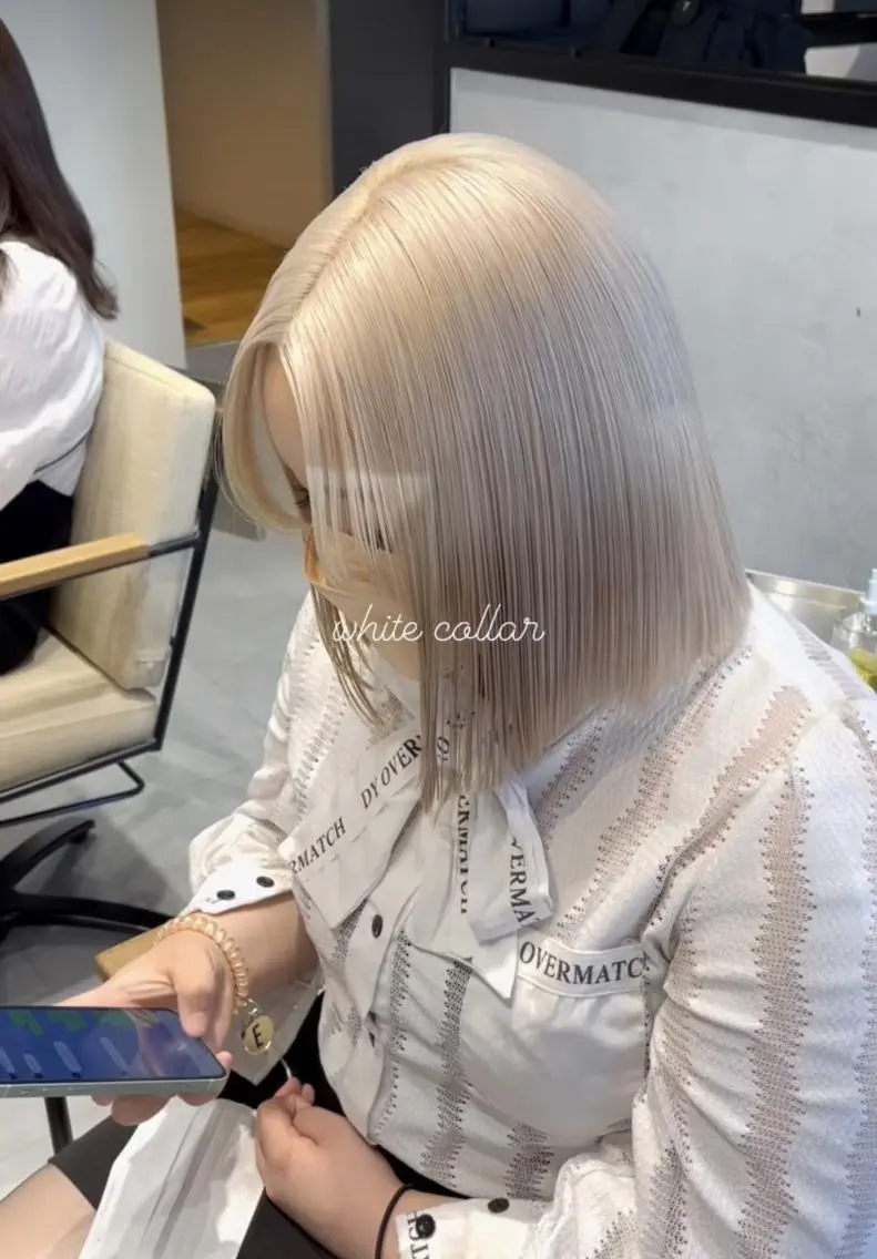 ミディアム カラー パーマ ヘアアレンジ キッズ ネイル マツエク・マツパ アイブロウ ショートボブ ミディアムパーマ バレイヤージュ ブリーチ ケアブリーチ 女性専用サロン梅田 髪質改善カラーakiのヘアスタイル