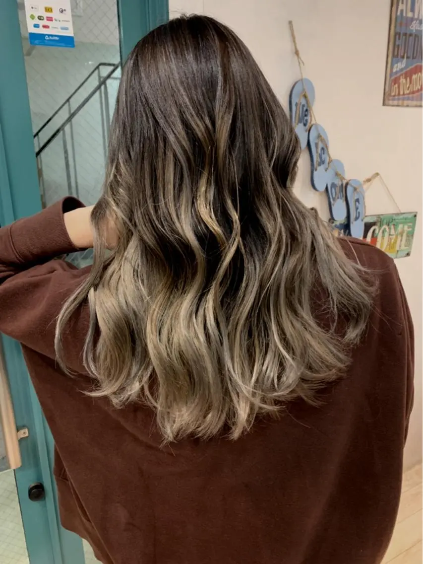 ロング カラー カット ヘアカラー 京都大人女性ショート 徒歩1分/秋山のヘアスタイル