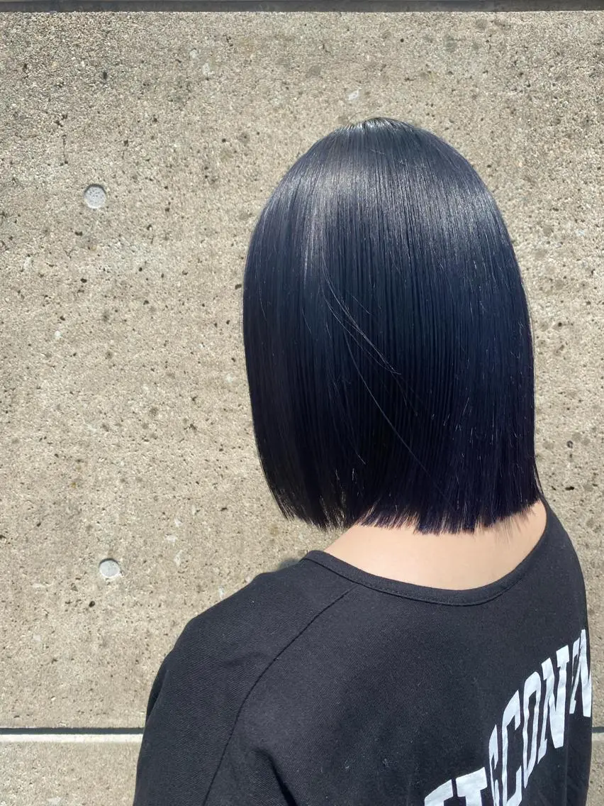 カラー ブルーカラー ネイビーカラー ノザキ リョウスケのヘアスタイル