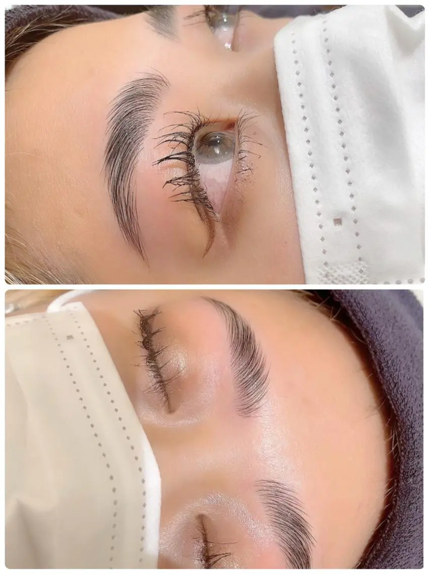 アイブロウ ハリウッドブロウリフト eyelist萩元 /店長🍒のマツエク・マツパデザイン